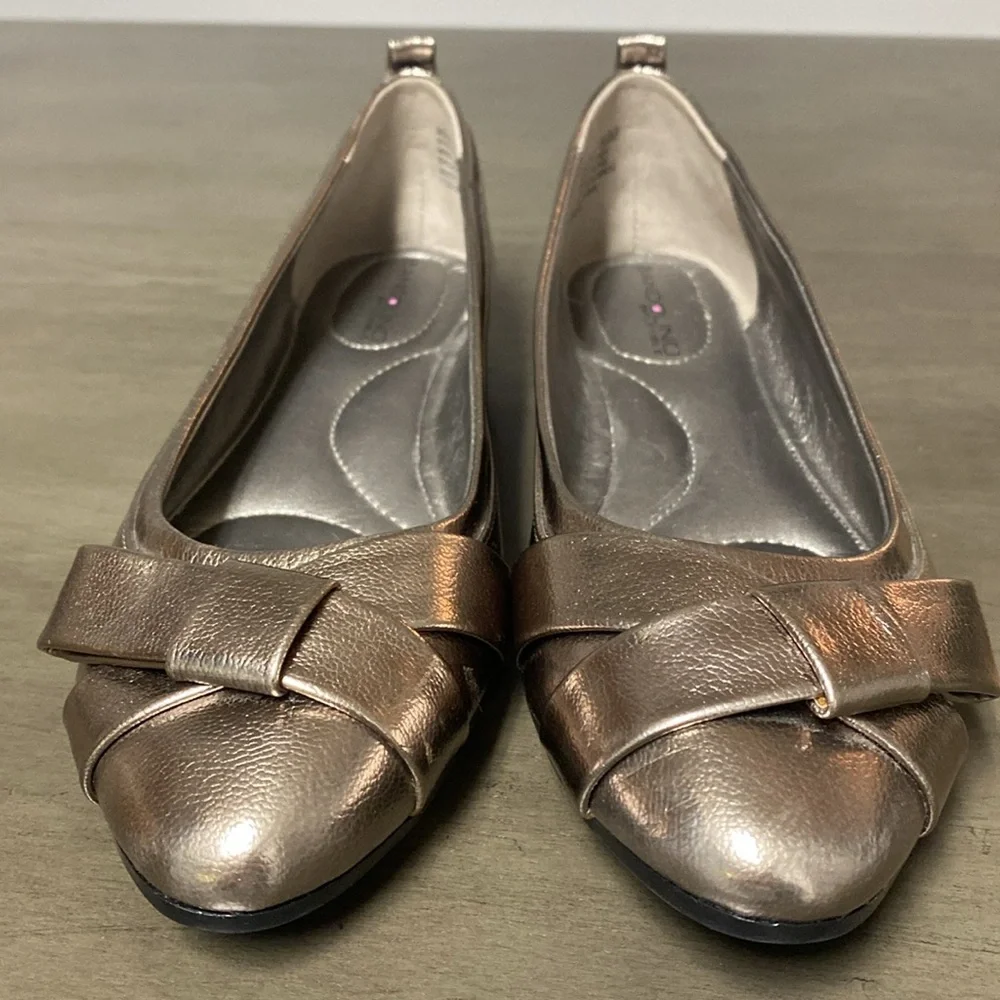 Silver comfort flats - Picture 4 of 5